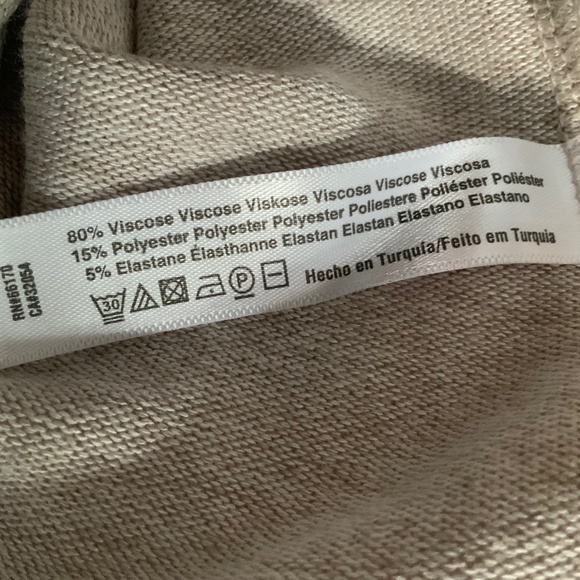 Anthropologie Saturday Sunday Off Shoulder BeigeSoft Cloud Fleece Tunic Top SZ S - Picture 11 of 15